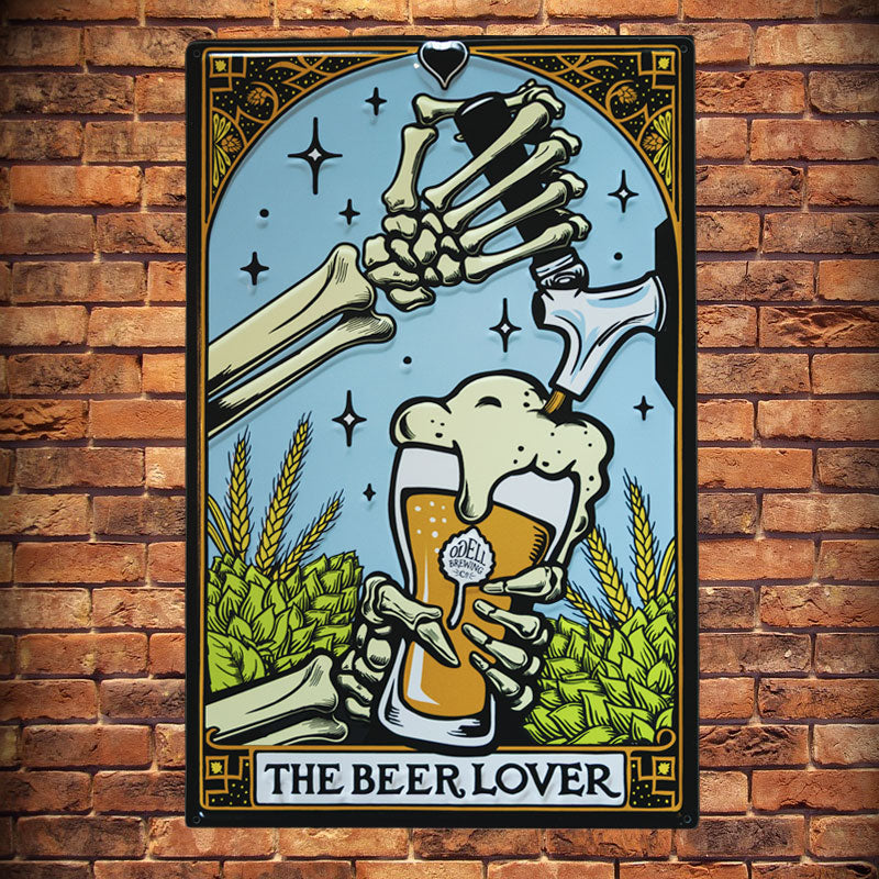 Tine Tacker with Tarot Beer Lover artwork