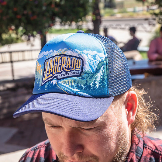 Lagerado hat with mountain background