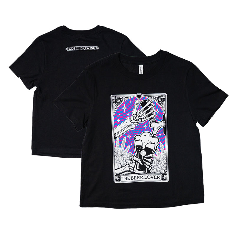 Beer Lover Tarot Womens Cropped Tee