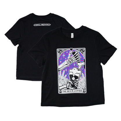 Beer Lover Tarot Womens Cropped Tee