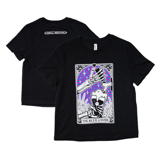 Beer Lover Tarot Womens Cropped Tee