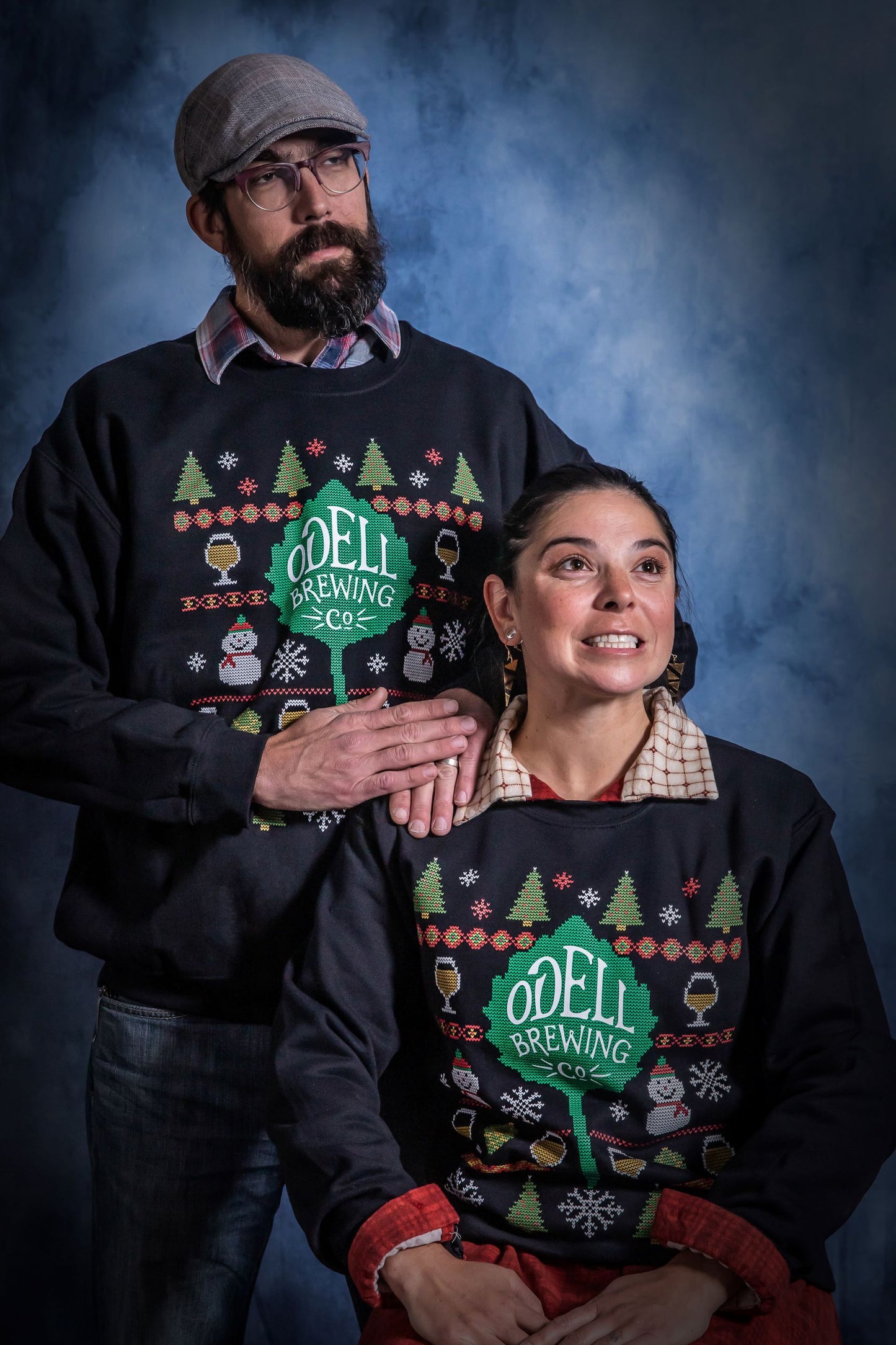 Holiday sweater with Odell logo