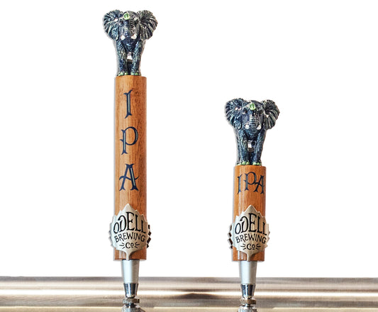 Odell IPA tall and short tap handles