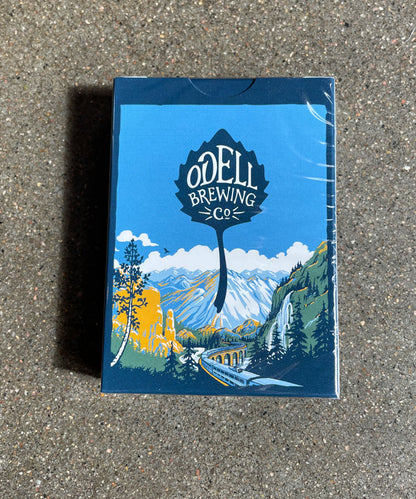 Deck of playing cards with Lagerado artwork and Odell logo