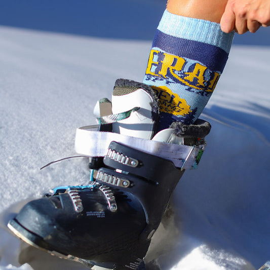 Lagerado socks in a ski boot