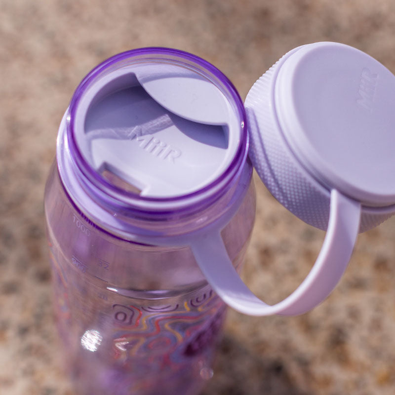 Top of the purple Miir water bottle