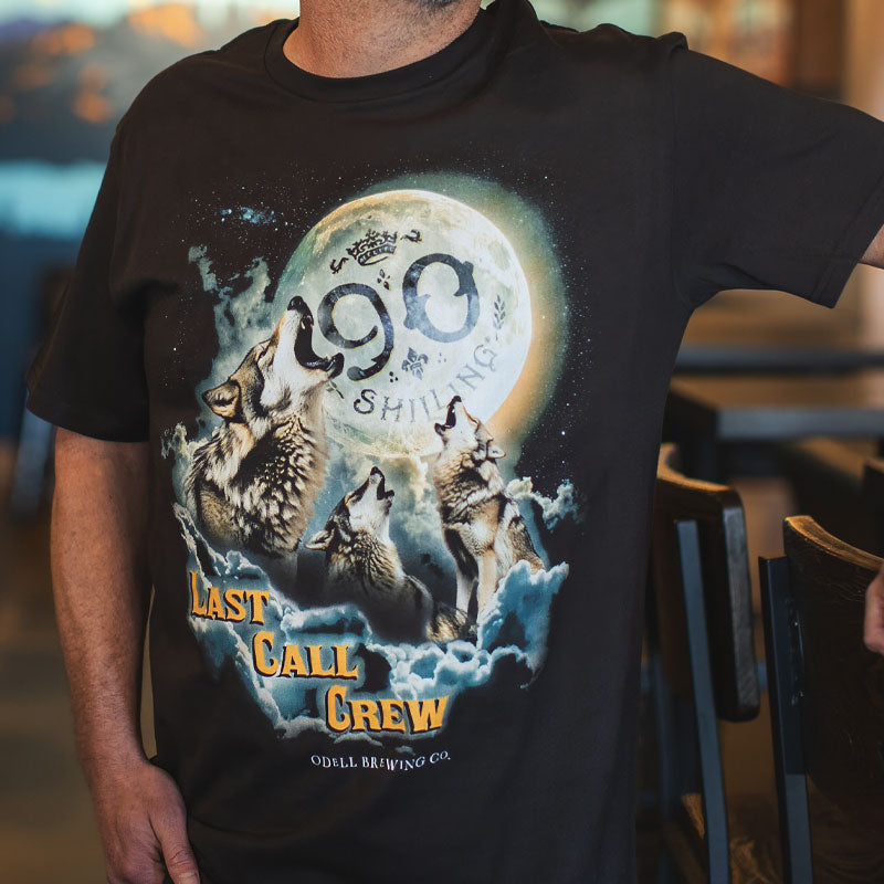 90 Shilling tee shirt with wolves